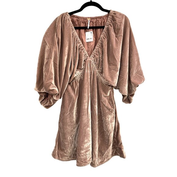 Free People Portia Velvet Mini Dress Size Small NWT MSRP: $128 - Picture 4 of 8